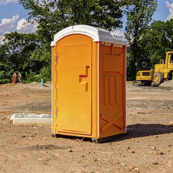 how often are the porta potties cleaned and serviced during a rental period in Biggsville